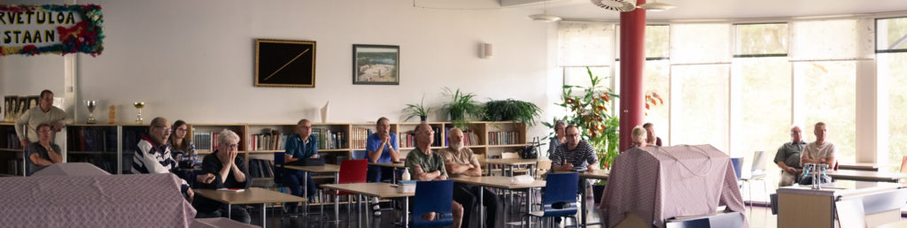 Pertunmaan biolämpökeskuksen esittelytilaisuus. Panoraama.